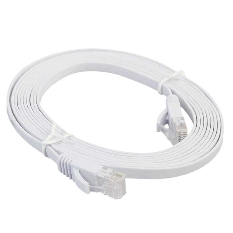 2m CAT6 Ultra-thin Flat Ethernet Network LAN Cable, Patch Lead RJ45 (White) by buy2fix