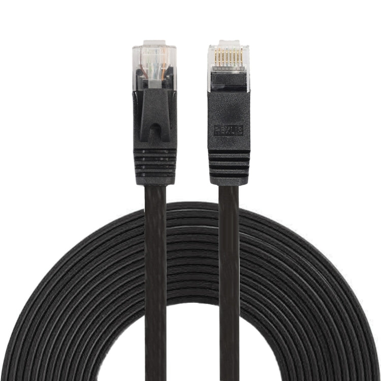5m CAT6 Ultra-thin Flat Ethernet Network LAN Cable, Patch Lead RJ45(Black) by buy2fix