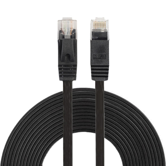 5m CAT6 Ultra-thin Flat Ethernet Network LAN Cable, Patch Lead RJ45(Black) by buy2fix