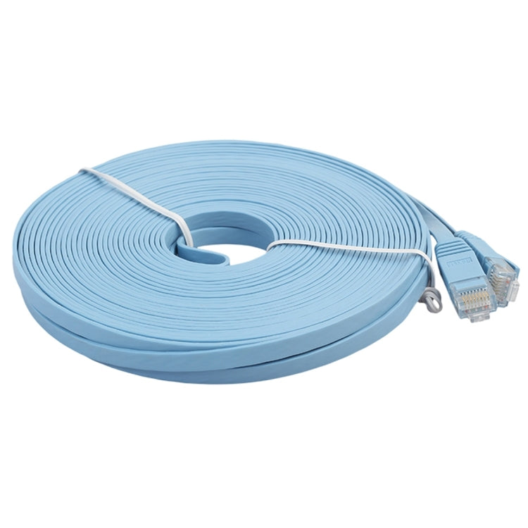 10m CAT6 Ultra-thin Flat Ethernet Network LAN Cable, Patch Lead RJ45 (Blue) by buy2fix