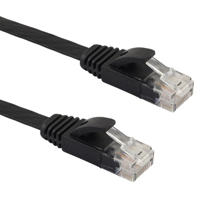 15m CAT6 Ultra-thin Flat Ethernet Network LAN Cable, Patch Lead RJ45 (Black) by buy2fix