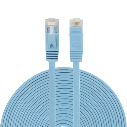 15m CAT6 Ultra-thin Flat Ethernet Network LAN Cable, Patch Lead RJ45 (Blue) by buy2fix