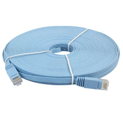 15m CAT6 Ultra-thin Flat Ethernet Network LAN Cable, Patch Lead RJ45 (Blue) by buy2fix