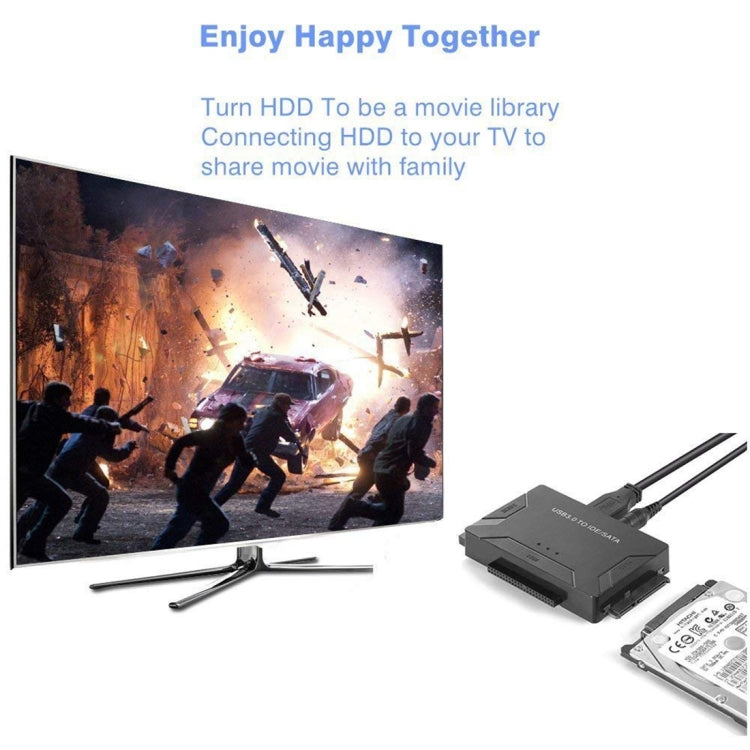 USB 3.0 to SATA / IDE Hard Disk Drive Converter Adapter Cable for 2.5 inch / 3.5 inch SATA IDE HDD, Cable Length: 1m by buy2fix