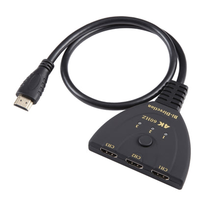 3 x 1 4K 60Hz HDMI Bi-Direction Switcher with Pigtail HDMI Cable by buy2fix