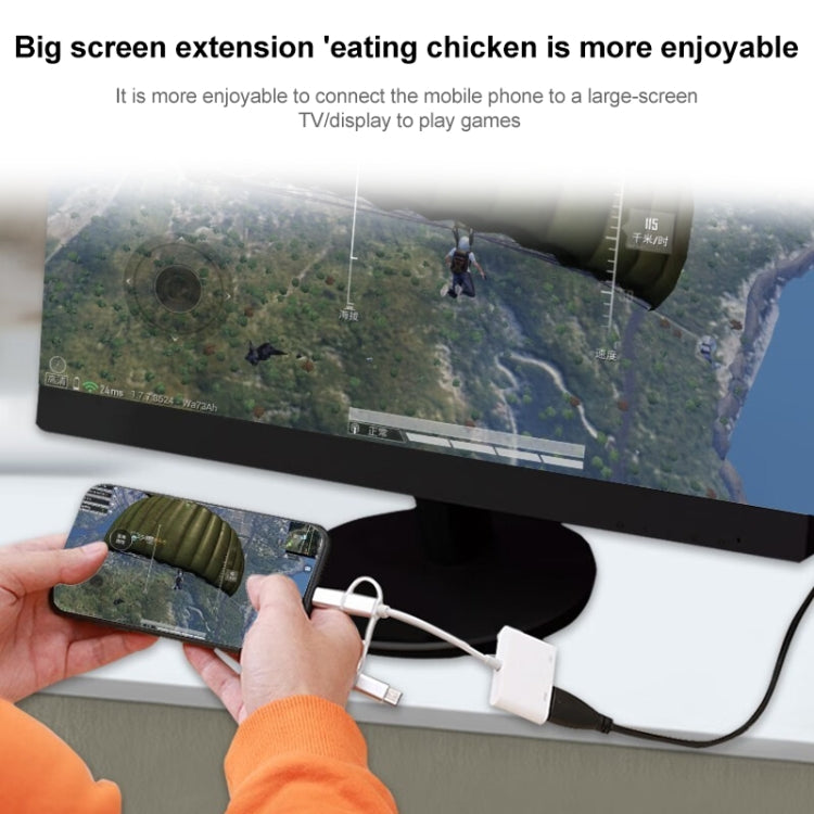 7585D 3 in 1 Digital HDTV Docking Adapter Supports HDMI VGA AUX and Charging by buy2fix