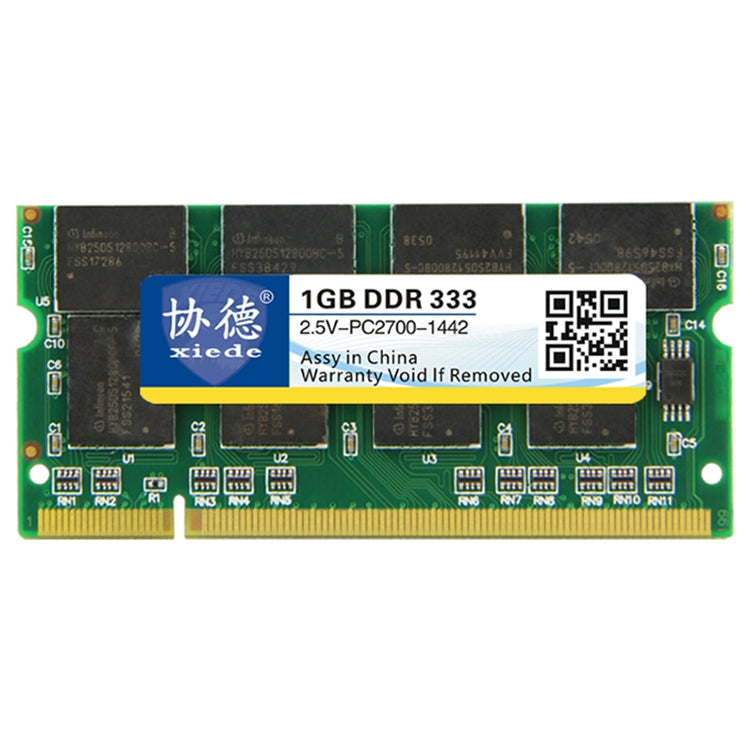 XIEDE X008 DDR 333MHz 1GB General Full Compatibility Memory RAM Module for Laptop - RAMs by XIEDE | Online Shopping UK | buy2fix