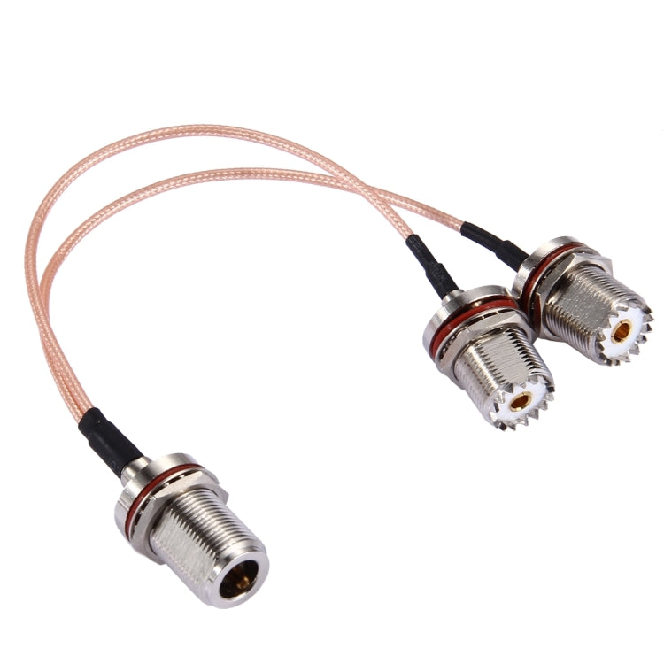 20cm N Female with Waterproof Ring to 2 x UHF Female with Waterproof Ring RG316 Cable by buy2fix
