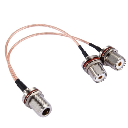 20cm N Female with Waterproof Ring to 2 x UHF Female with Waterproof Ring RG316 Cable by buy2fix