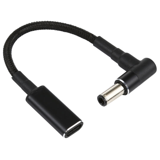 PD 100 W 18,5-20 V 6,0 x 0,6 mm Winkel zu USB-C/Typ-C-Adapter Nylongeflechtkabel