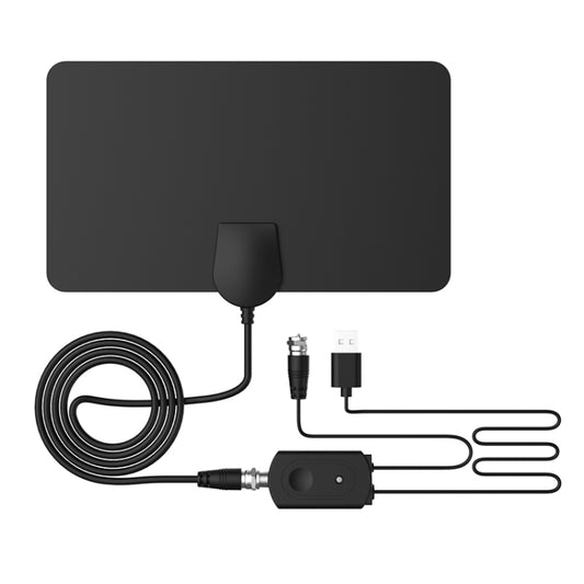 AN-1001 5dBi/25dBi Indoor  HDTV Antenna with Dual-side Sticker, VHF170-230/UHF470-862MHz(Black) - DVB-T & Simulation Antenna by buy2fix | Online Shopping UK | buy2fix
