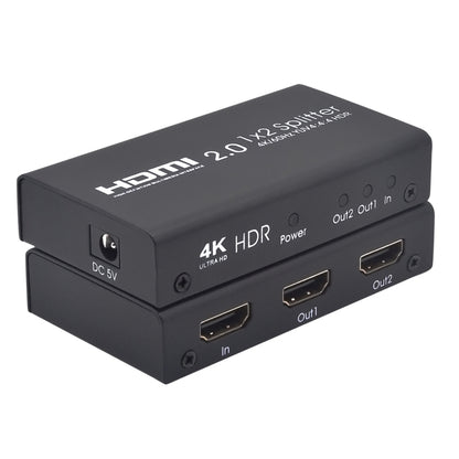 AYS-12V20 HDMI 2.0 1x2 4K Ultra HD Switch Splitter(Black) by buy2fix