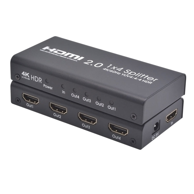 AYS-14V20 HDMI 2.0 1x4 4K Ultra HD Switch Splitter(Black) by buy2fix
