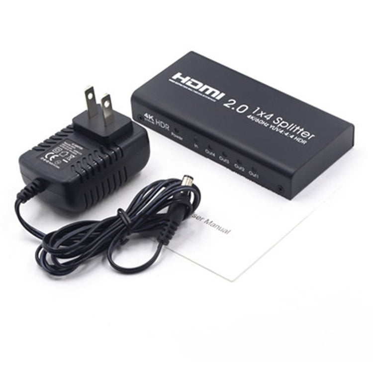 AYS-14V20 HDMI 2.0 1x4 4K Ultra HD Switch Splitter(Black) by buy2fix