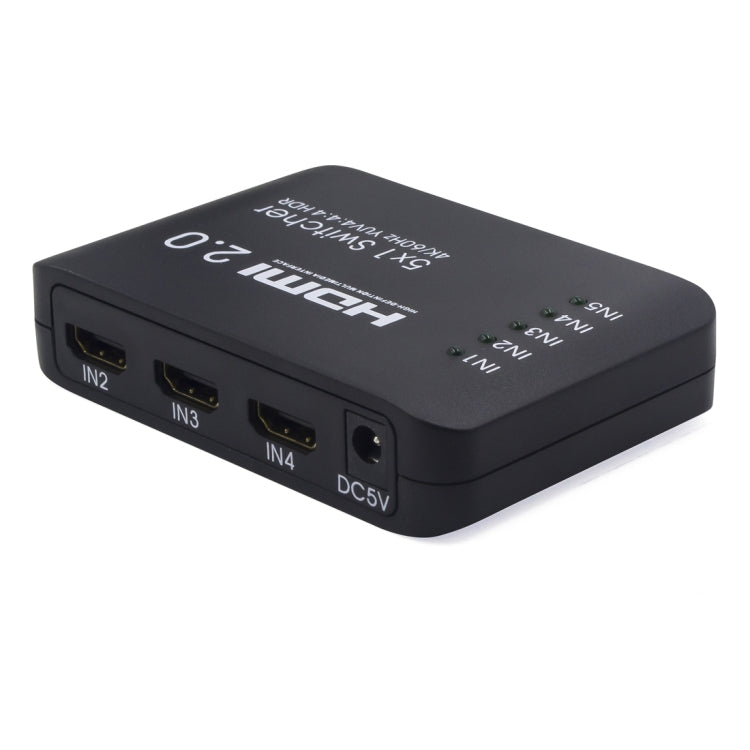 AYS-51V20 HDMI 2.0 5x1 4K Ultra HD Switch Splitter(Black) by buy2fix