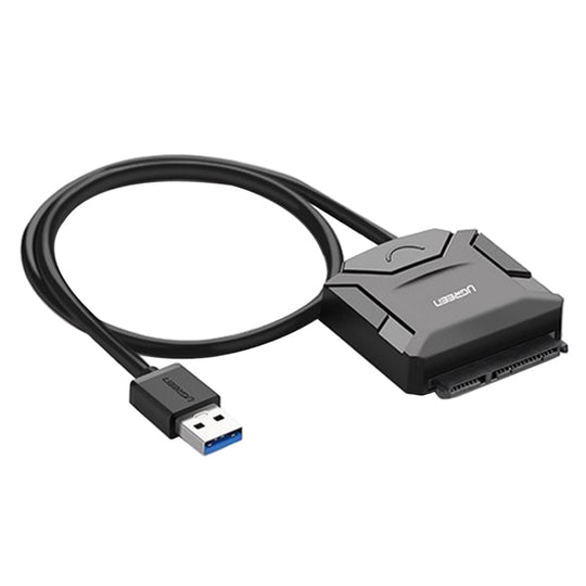 Convertisseur de câble adaptateur UGREEN USB 3.0 vers SATA pour disque dur 2,5/3,5 pouces HDD et SSD, prise en charge UASP SATA 3.0 (noir)