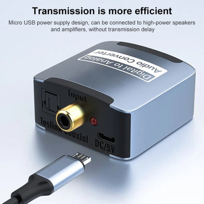 Digital to Analog 3.5 Coaxial Audio Converter, Host + USB Cable - RCA Adapter by buy2fix | Online Shopping UK | buy2fix