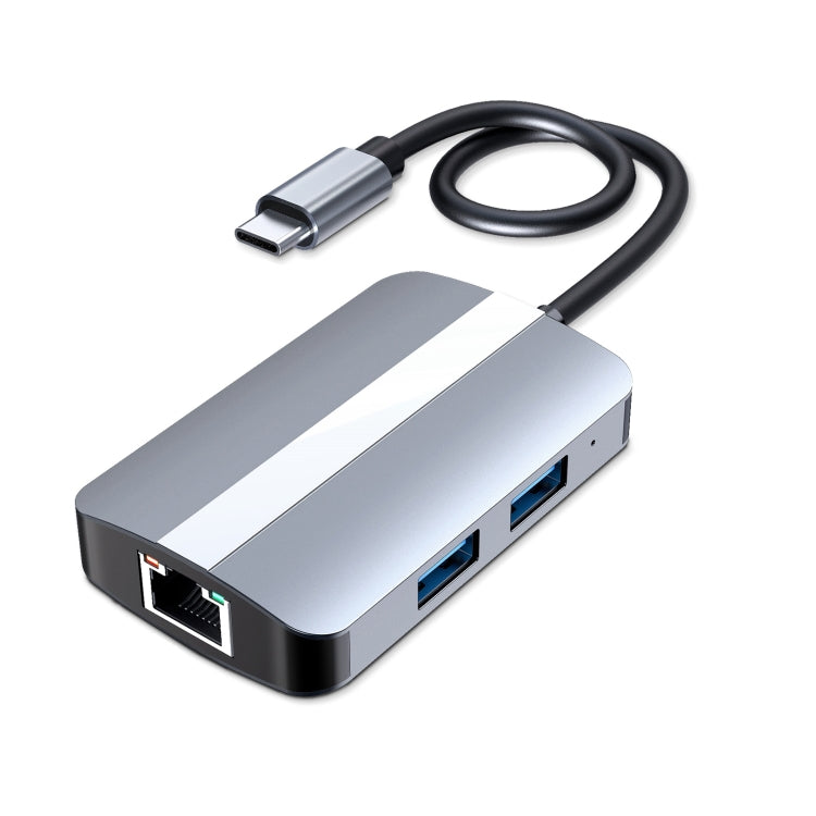 BYL-2112 5 in 1 USB-C / Type-C to USB Multifunctional Docking Station HUB Adapter by buy2fix