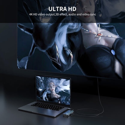 BYL-2209 6 in 1 USB-C / Type-C to USB Multifunctional Docking Station HUB Adapter by buy2fix