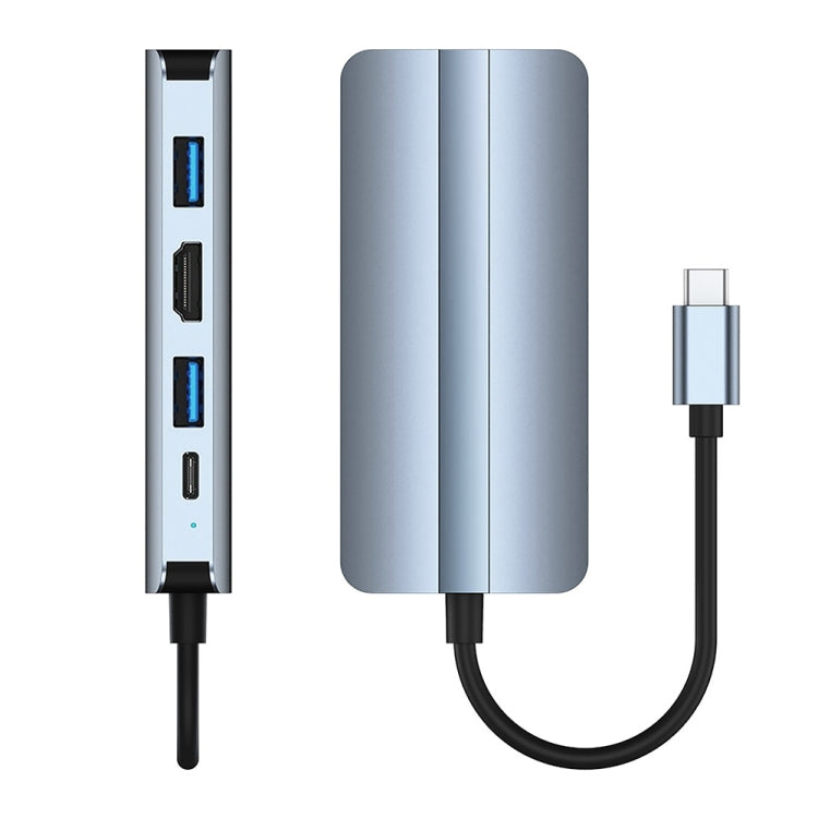 BYL-2205 8 in 1 USB-C / Type-C to USB Multifunctional Docking Station HUB Adapter by buy2fix