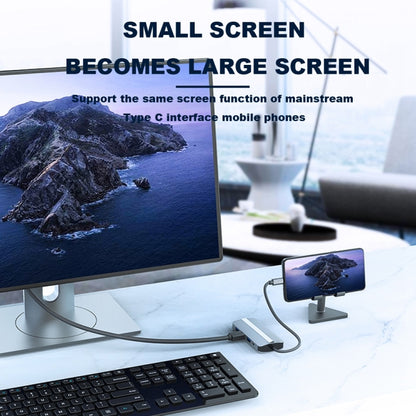 BYL-2205 8 in 1 USB-C / Type-C to USB Multifunctional Docking Station HUB Adapter by buy2fix