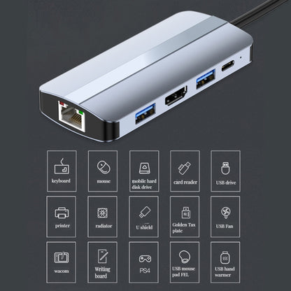 BYL-2206 9 in 1 USB-C / Type-C to USB Multifunctional Docking Station HUB Adapter by buy2fix