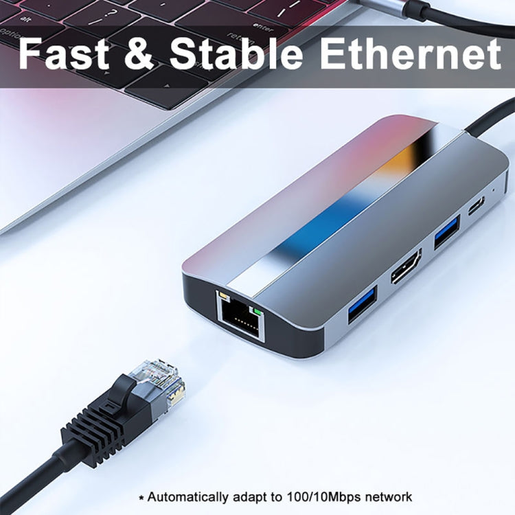 BYL-2206 9 in 1 USB-C / Type-C to USB Multifunctional Docking Station HUB Adapter by buy2fix