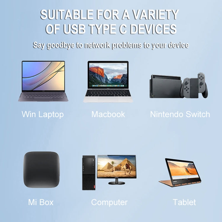 BYL-2302 5 in 1 USB-C / Type-C to USB Multifunctional Docking Station HUB Adapter with 1000M Network Port by buy2fix