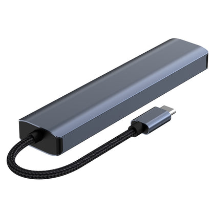 BYL-2210 6 in 1 USB-C / Type-C to USB Multifunctional Docking Station HUB Adapter with 1000M Network Port - USB HUB by buy2fix | Online Shopping UK | buy2fix