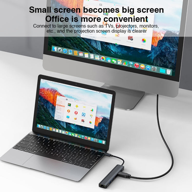 BYL-2303 7 in 1 USB-C / Type-C to USB Multifunctional Docking Station HUB Adapter - USB HUB by buy2fix | Online Shopping UK | buy2fix