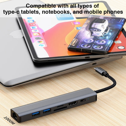 BYL-2303 7 in 1 USB-C / Type-C to USB Multifunctional Docking Station HUB Adapter - USB HUB by buy2fix | Online Shopping UK | buy2fix