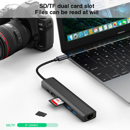 BYL-2303 7 in 1 USB-C / Type-C to USB Multifunctional Docking Station HUB Adapter - USB HUB by buy2fix | Online Shopping UK | buy2fix