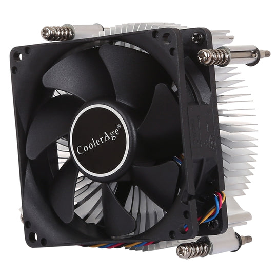 Refroidisseur de processeur 4 broches, ventilateur silencieux, dissipateur de chaleur en aluminium épais pour Intel 1155/1150/1151