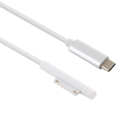 Surface Pro 7 / 6 / 5 to USB-C / Type-C Male Interfaces Power Adapter Charger Cable for Microsoft Surface Pro 7 / 6 / 5 / 4 / 3 / Microsoft Surface Go(White) - Power Cord by buy2fix | Online Shopping UK | buy2fix