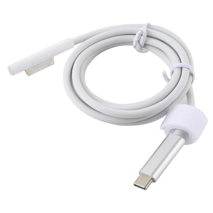 Surface Pro 7 / 6 / 5 to USB-C / Type-C Male Interfaces Power Adapter Charger Cable for Microsoft Surface Pro 7 / 6 / 5 / 4 / 3 / Microsoft Surface Go(White) - Power Cord by buy2fix | Online Shopping UK | buy2fix