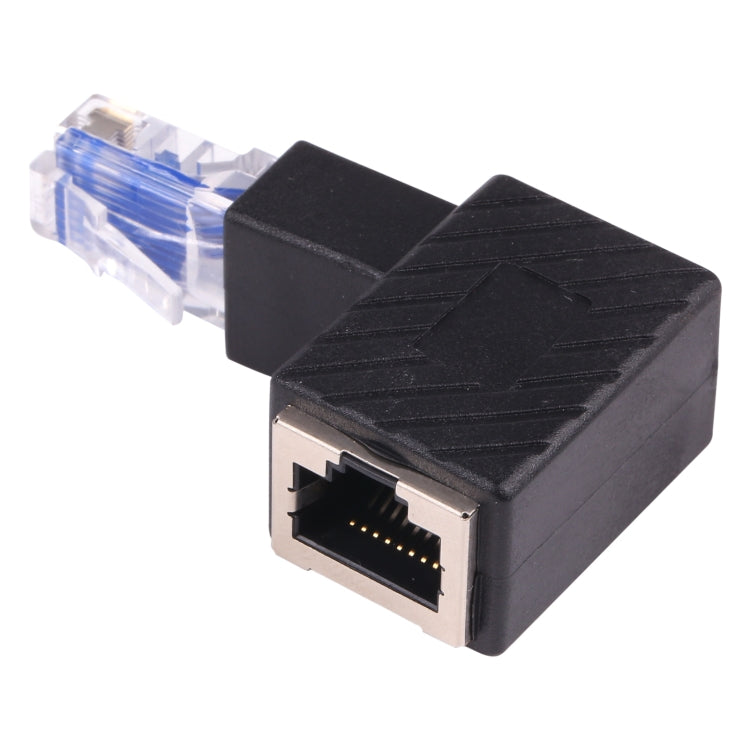 RJ45 Male to Female Converter 90 Degrees Extension Adapter for Cat5 Cat6 LAN Ethernet Network Cable by buy2fix