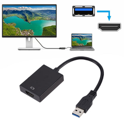 External Graphics Card Converter Cable USB3.0 to HDMI(Black) - Converter by buy2fix | Online Shopping UK | buy2fix