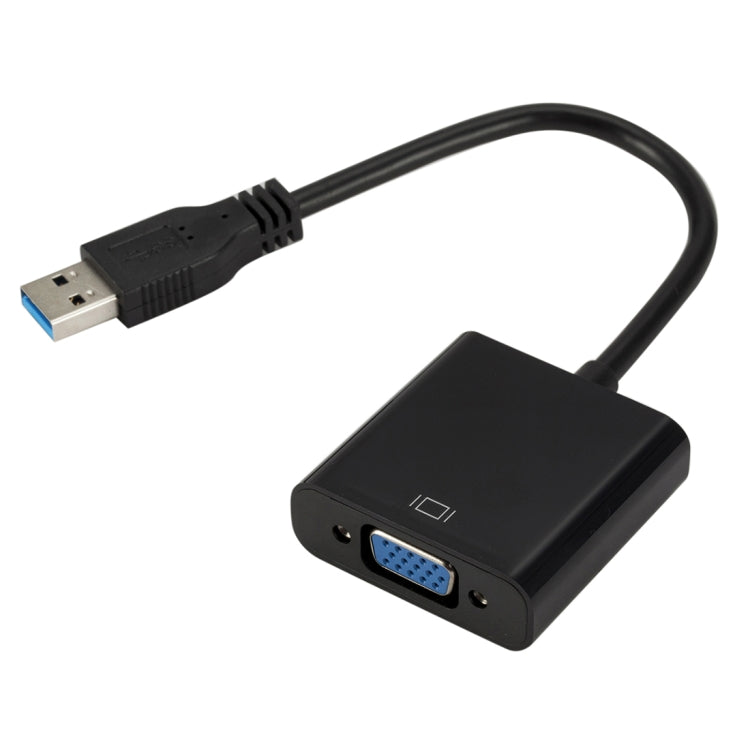 External Graphics Card Converter Cable USB3.0 to VGA, Resolution: 720P(Black) by buy2fix