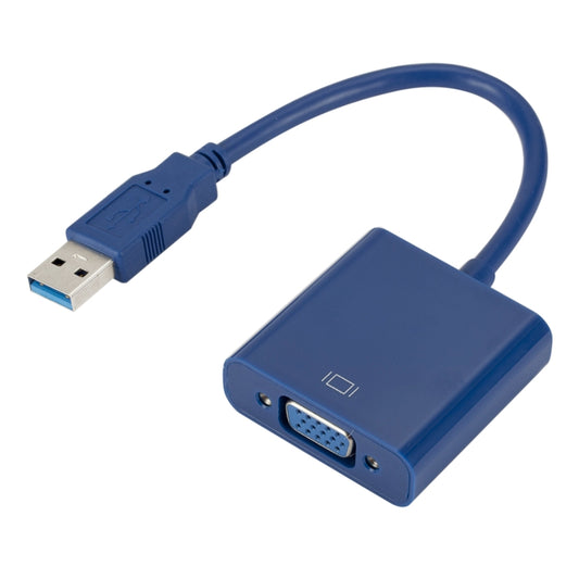 External Graphics Card Converter Cable USB3.0 to VGA, Resolution: 720P(Blue) by buy2fix