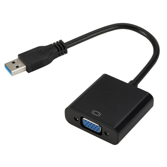 External Graphics Card Converter Cable USB3.0 to VGA, Resolution: 1080P(Black) by buy2fix
