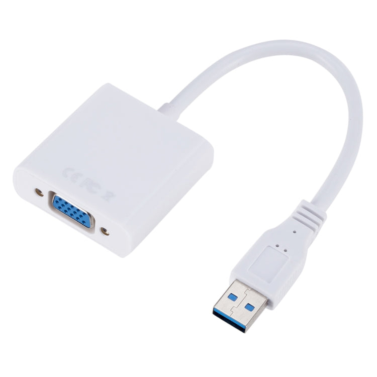 External Graphics Card Converter Cable USB3.0 to VGA, Resolution: 1080P(White) by buy2fix