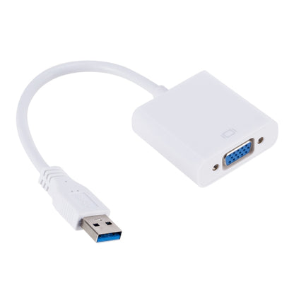 External Graphics Card Converter Cable USB3.0 to VGA, Resolution: 1080P(White) by buy2fix