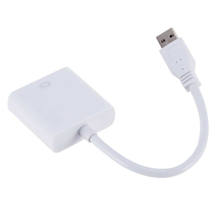 External Graphics Card Converter Cable USB3.0 to VGA, Resolution: 1080P(White) by buy2fix