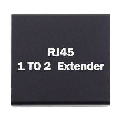 RJ45 1 to 2 Aluminum Alloy Expansion Head Extender (Black) by buy2fix