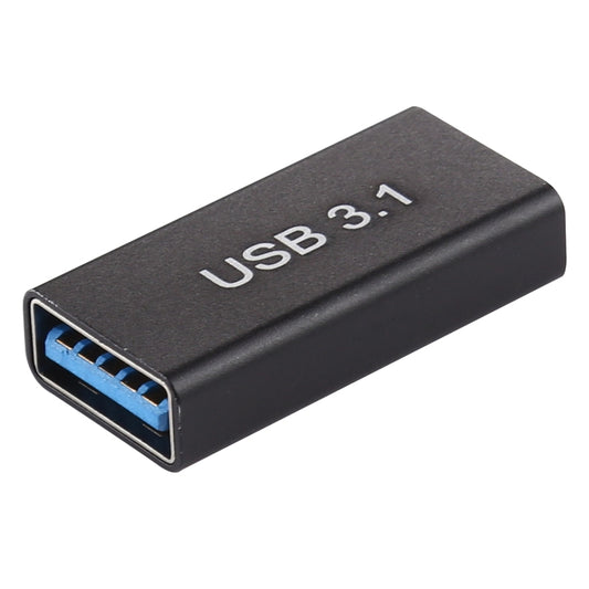 Type-C / USB-C Female to USB 3.0 Female Aluminium Alloy Adapter (Black) - Cable & Adapters by buy2fix | Online Shopping UK | buy2fix