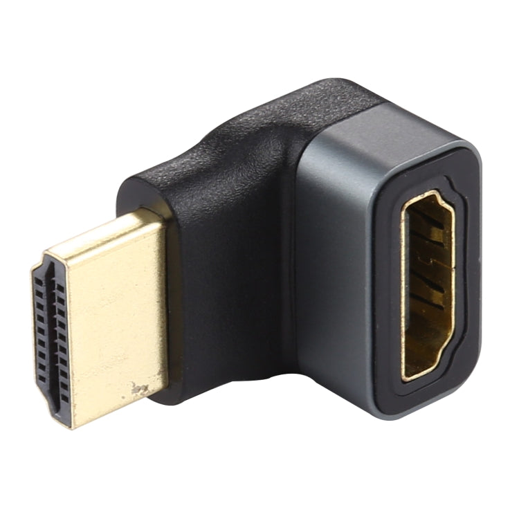 HDMI male to HDMI Female 90 Degree Elbow Head Aluminium Alloy Adapter(Black) by buy2fix