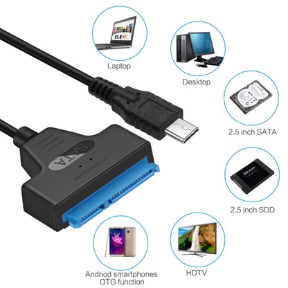 USB-C / Type-C 3.1 Male to SATA (15 Pin + 7 Pin) HDD Data Converter Cable, Length: 20cm - eSATA & SATA & IDE by buy2fix | Online Shopping UK | buy2fix
