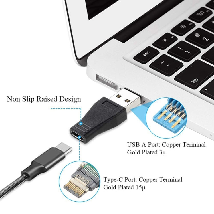 USB 3.0 Male to USB-C / Type-C 3.1 Female Connector Adapter - USB 3.0 by buy2fix | Online Shopping UK | buy2fix