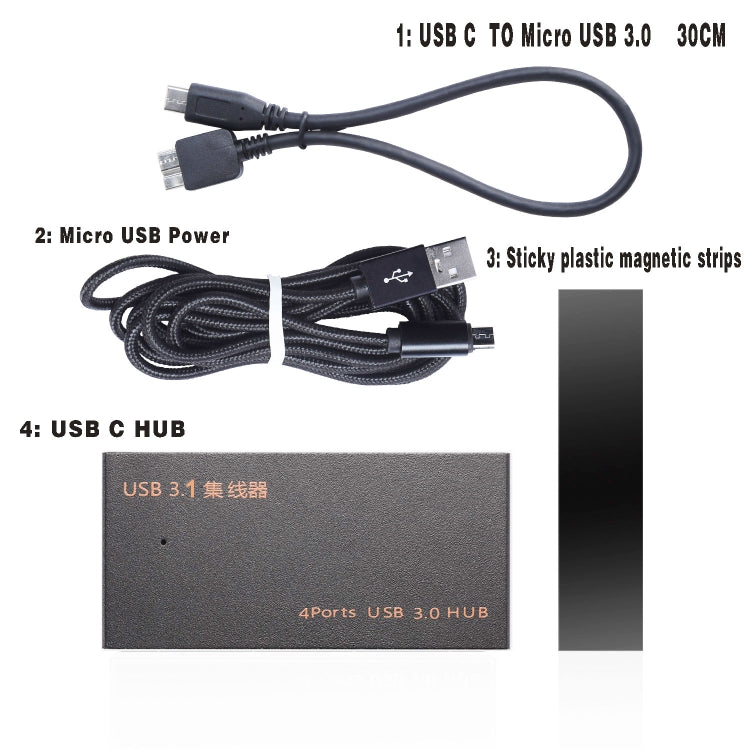 9573S 4 In 1 USB 3.0 Multi-function HUB Converter Expansion Dock by buy2fix