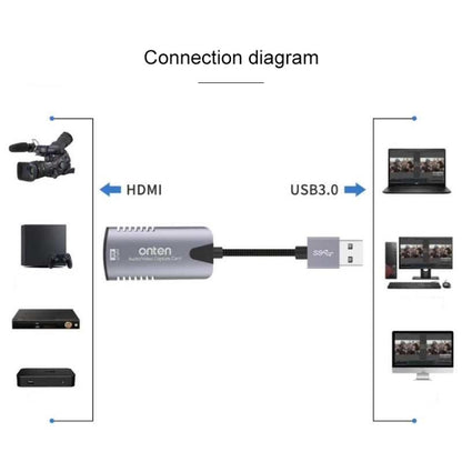 Onten US302 USB3.0 Audio Video Capture Card - Video Capture Solutions by Onten | Online Shopping UK | buy2fix